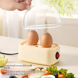 Electric Egg Boiler Automatic Cooker Rapid Egg Boiler Breakfast Machine Multi-Function Egg Cooker 2 Eggs Portable Food Steamer