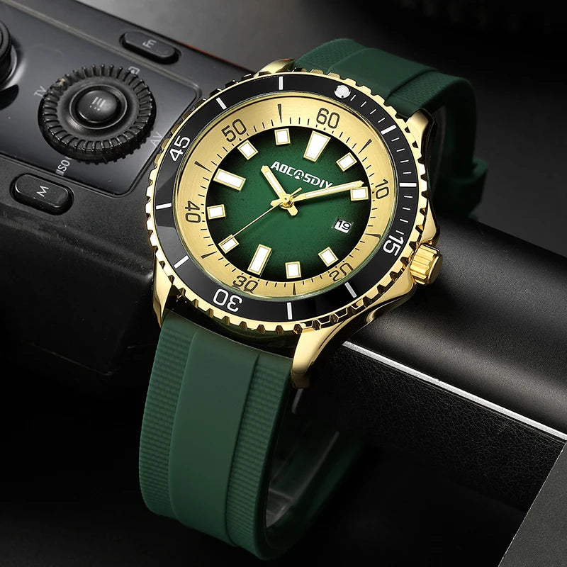 Fashion New Watches for Men Multi Functional Luminous Date Quartz Wrist Watch Man Clock Leisure Sports Waterproof Men's Watch