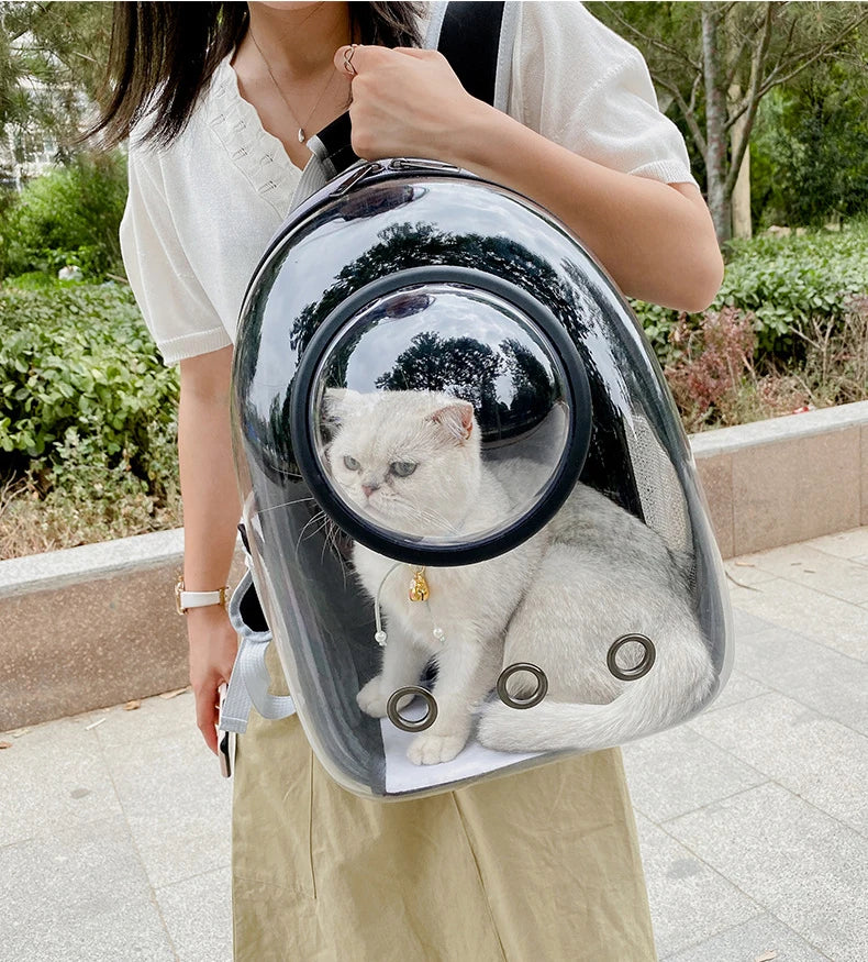Transparent Cat Carrying Bags Space Breathable Pet Backpack Portable Puppy Pets Backpack Transport Carrier Space Capsule Dog Bag