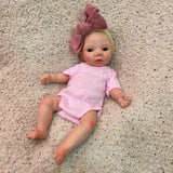 AnjoDoll 10Inch Silicone Girls Whole Body Soft Solid Silicone Reborn Doll Handmade Painted Washable Play Dolls Toys For Gifts