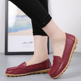 Women Flats Ballet Shoes Woman Cut Out Leather Breathable Moccasins Women Boat Shoes Ballerina Ladies Casual Shoes