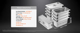 SucceBuy 8 Pack Buffet Chafing Dishes 5.93L Gastronorm Pans Steam Table Pans Tray  with Lid 6-Inch Deep Catering Food Pan