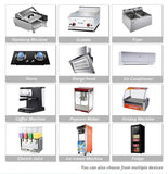 Stainless Steel Fast Food Truck Customized Full Kitchen Trailer for Snacks Hotdogs Candies Chips Ice Cream Business Ready