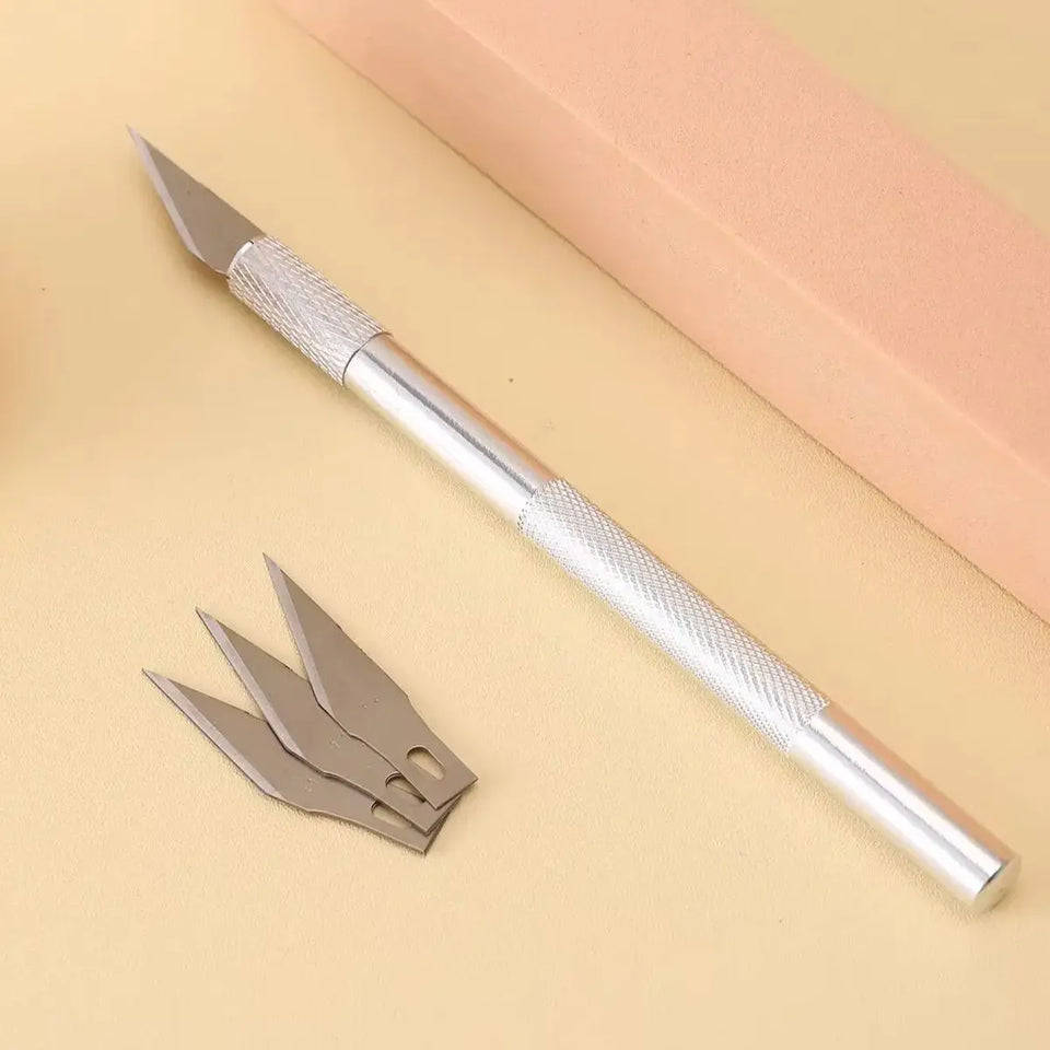 Metal Engraving Craft Knife Non-Slip Handle Gold Silver Hobby Carving Scalpel Utility Knife Art Stationery DIY Craft Supplies