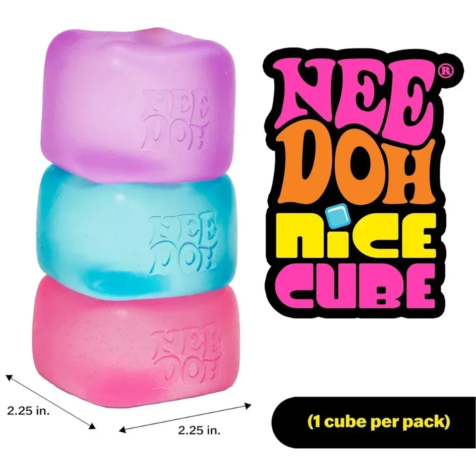 GOOD- NeeDoh Nice Cube Squishy Stress Relief Toy, Soft Squeeze Fidget Cube for Kids & Adults, Anxiety Relief Sensory Toy-