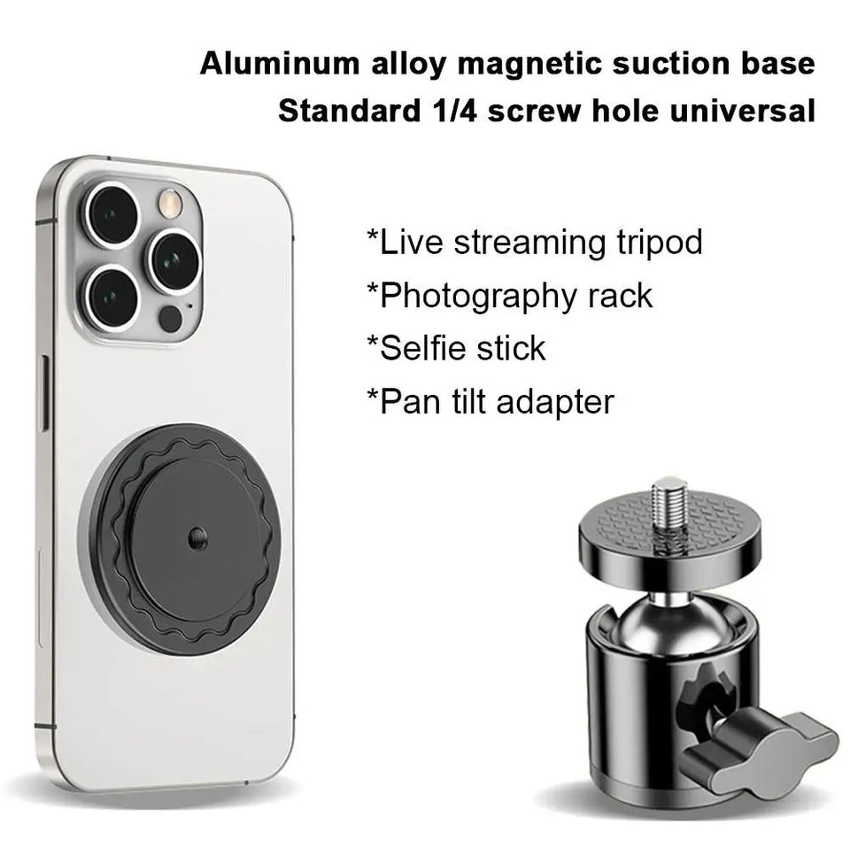 Cellphone Magnetic Base With 1/4 Screw Hole For MagSafe 13 14 15 Pro Phone Stand Magnet Car Phone Holder Accessories