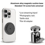 Cellphone Magnetic Base With 1/4 Screw Hole For MagSafe 13 14 15 Pro Phone Stand Magnet Car Phone Holder Accessories