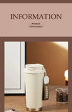 Ceramic Lined Insulated Cup Travel Coffee Cup with Sealed Lid Reusable Ceramic Lining High Aesthetic Value