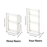 Behind The Door Storage Cabinet Bathroom and Kitchen Storage Rack Multi-layer Narrow Cabinet Space Saving Trolley Storage Rack