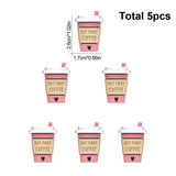 LOFCA 5pcs 3D Coffee Set Silicone Focal Beads For DIY Keychains Phone Charms Jewelry Crafting Jewelry accessories