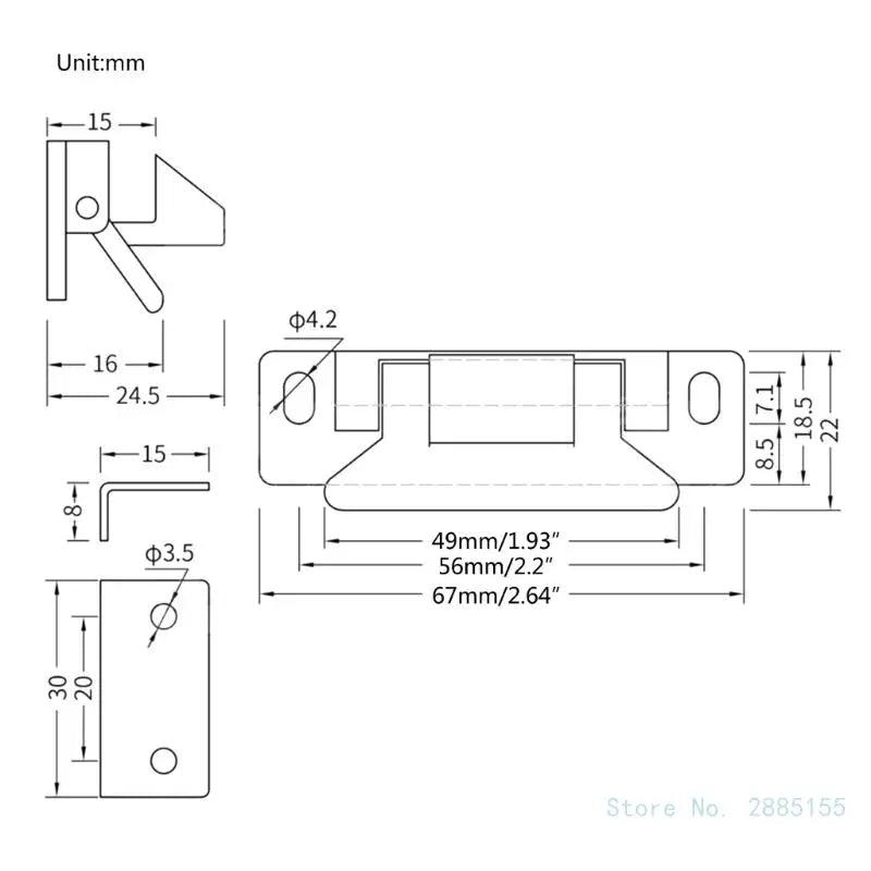 Cabinet Door Catches Latches For Closet Cupboard Household Furniture Hardware Campers Home Kitchen Bathroom Office