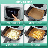 Air Fryer Paper Liners 50/100pcs Oil-Proof Isolation Paper Tray Disposable Paper Liners  For Air Fryer BBQ Baking Paper