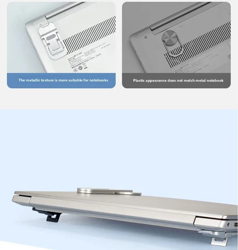 Desktop Riser Portable Foldable Laptop Stand Plastic Feet Hidden Keyboard Mini Adjustable Support Holder for Notebook