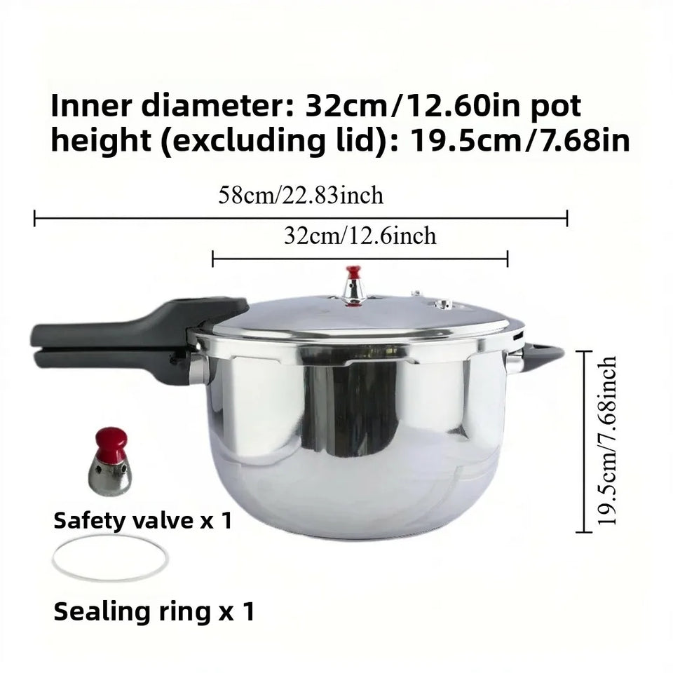Stainless steel pressure cooker,commercial and household use, multiple specifications,suitable for electric stove and gas stove.