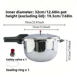 Stainless steel pressure cooker,commercial and household use, multiple specifications,suitable for electric stove and gas stove.