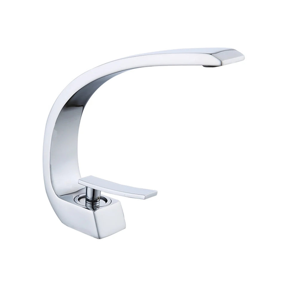 Basin Faucet Modern Bathroom Mixer Tap Black/chrome Wash basin Faucet Single Handle Hot and Cold Waterfall Faucet