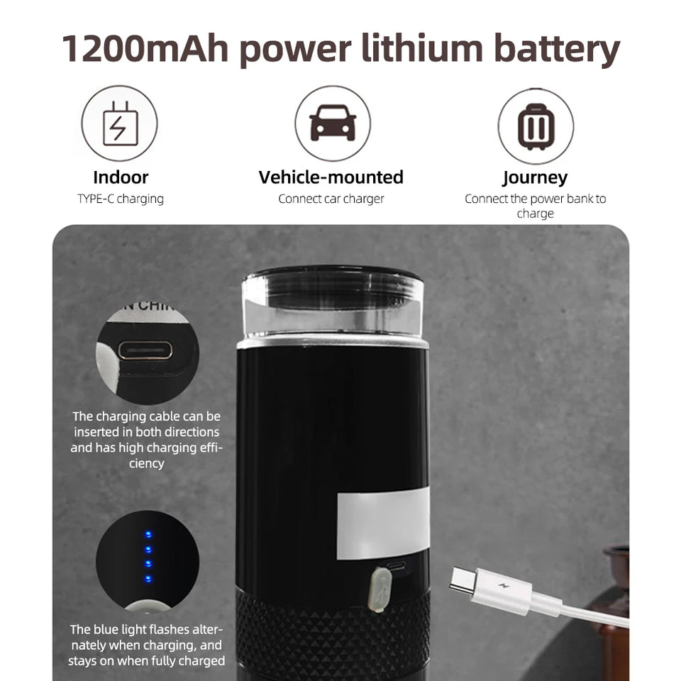 Portable Electric Espresso Coffee Machines 6oz Single Serve Mini Coffee Maker Automatic Brew for Camping Travel Car Office