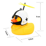 Bicycle Bell Black/Yellow Duck Cartoon Little Ducks Helmet Head Light Shining Duck Bicycle Bells Handlebar Bicycle Accessories