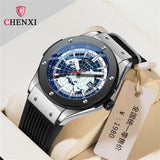CHENXI 82442 Men's Quartz Watch Casual Outdoors Sports Watches Brand World Map Military Waterproof Men Wrist Watches Clock Gifts