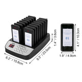 SucceBuy Wireless Restaurant Buzzer Pager 16 Coasters Paging Guest Calling System for Coffee Dessert Burger Shop Food Truck