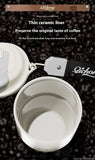 410ml Ceramic Liner Thermos Coffee Cup Double Wall Stainless Steel Vacuum Insulated Thermos For Coffee Thermal Mug Tumbler Gift