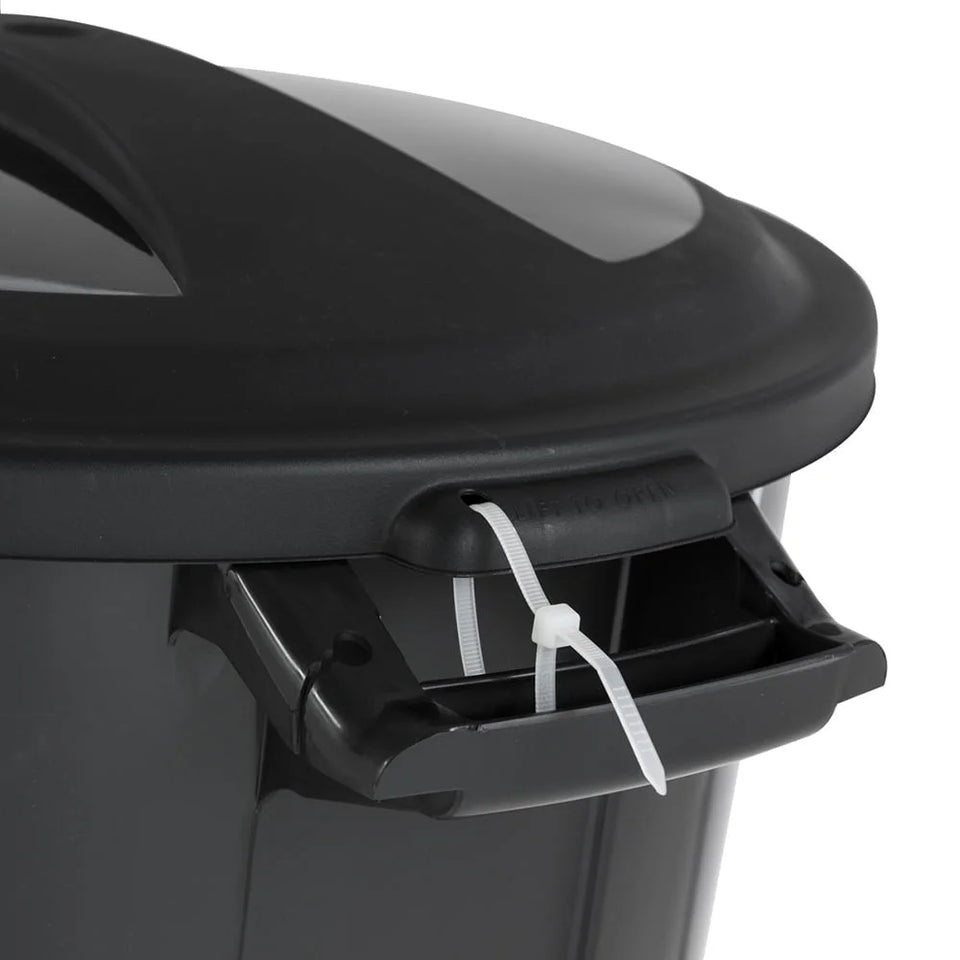 20 Gallon Heavy Duty Plastic Garbage Can with Click Lock Lid Portable Indoor Outdoor Waste Container Sturdy Handles Easy Lift