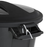 20 Gallon Heavy Duty Plastic Garbage Can with Click Lock Lid Portable Indoor Outdoor Waste Container Sturdy Handles Easy Lift
