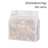 StoBag 50pcs White Cotton Paper Coffee Beans Packaging Bag with/No Valve Sealed for Powder Nuts Storage Stand Up Reusable Pouch