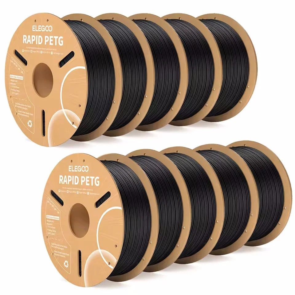 ELEGOO Rapid PETG Filament 1.75mm 1KG,High Speed 30-600mm/s 3D Printer Filament 1kg Fits for Most FDM 3D Printers