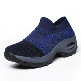 Women Sneakers Fashion Black Sports Casual Shoes Breathable Mesh Lightweight Air Cushion Non-Slip Running Shoe Zapatillas