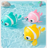 Hot sellingBaby Bath Toys Cute Swimming Fish Cartoon Animal Floating Wind Up Toys Water Game Classic Clockwork Toys For Toddlers