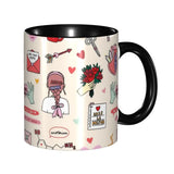 Pink Doctor Nurse Coffee Mugs DIY Customized Enfermera En Apuros Ceramic Milk Tea Mug Cup