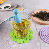 1PC Reusable tea maker Stainless steel tea filter Kitchen Restaurant Garden Accessories Creative humanoid tea filter