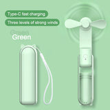 Foldable Small Fan Portable and high-power Hand Held Portable Mini Fan Rechargeable Hand USB Charge Fan