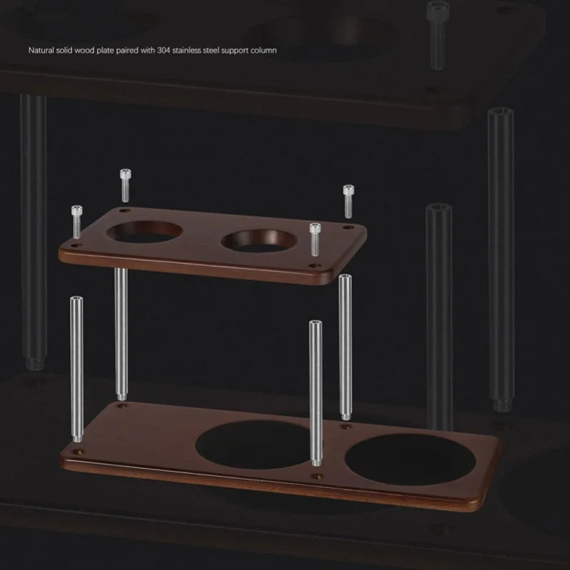 Hand-brewed Coffee Stand Detachable Camping Solid Wood Portable Coffee Brewing Tool Storage Rack Espresso Coffee Accessories
