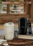 410ml Ceramic Liner Thermos Coffee Cup Double Wall Stainless Steel Vacuum Insulated Thermos For Coffee Thermal Mug Tumbler Gift