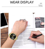 Fashion Mens Gold Watches Luxury Minimalist Quartz Wrist Watch Men Business Casual Calendar Watch Reloj Hombre