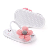 Baby Sandal with Hairband Cute Flower Design Soft Cotton Sandal for Spring and Summer Baby Girl 0-18M