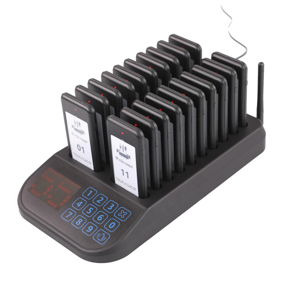 Wireless Restaurant Pager System Touch Panel Wireless Calling System Food Pager Guest Paging System for Coffee Shop Bar