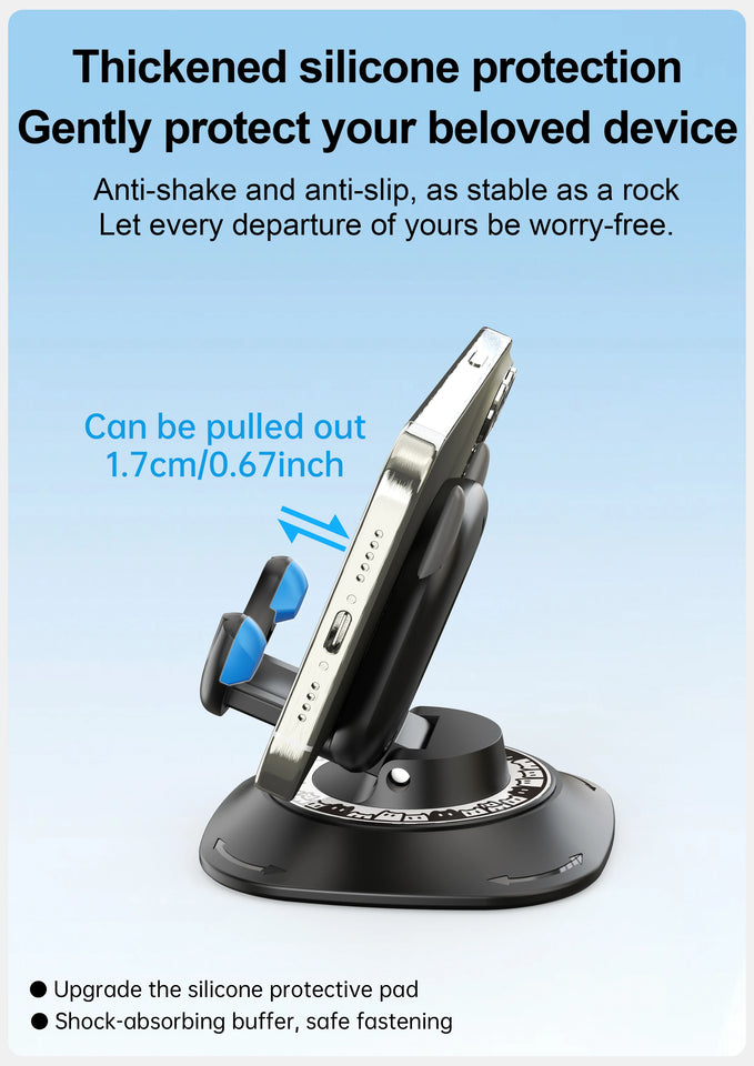 360 Degree Rotating Non-Slip Car Phone Holder Mat Dashboard Cell Phone Stand Compatible with All Smartphones