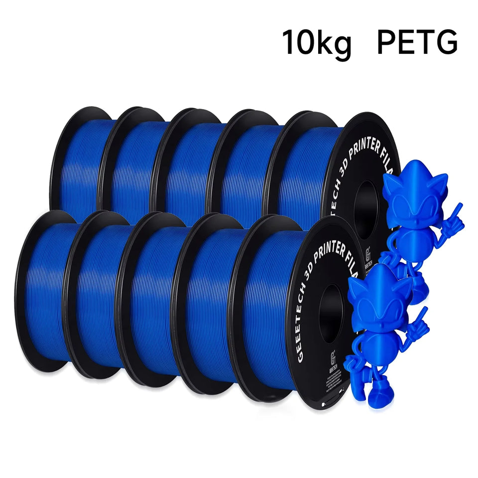 Geeetech PETG 10 Rolls Filament 3d print wire Vacuum Packaging 1KG/roll 1.75mm 100% Filament for most FDM 3D printer