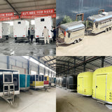 Customized Mobile Coffee Trailer and Pizza Food Truck Dual Business Stainless Steel Food Trailer Commercial Grade Package