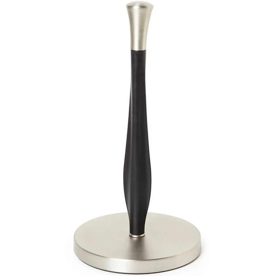 Free-Standing Paper Towel Holder with Weighted Base Non-Slip Design Easy One-Handed Tear Standard Rolls Kitchen Accessory
