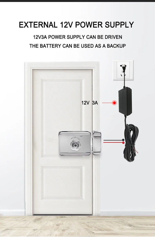 IP66 Waterproof Tuya Wifi Fingerprint Smart Door Lock Outdoor Gate TTLock Bluetooth Password Card Electronic Rim Lock For Home