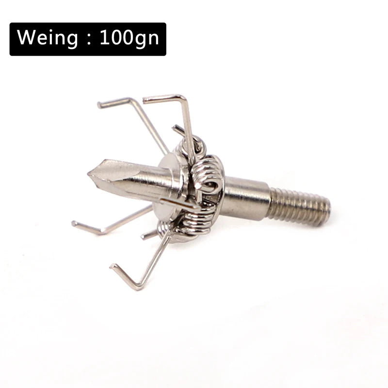 3pcs Hunting Broadhead 100gn-150gn ArrowHead Arrows Points for Compound Recurve Traditional Bow Crossbow Hunting Archery Outdoor