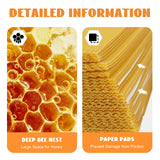 30-Pack Natural Beeswax Hive Foundations Beekeeper's Starter Kit 7.68x16.34" Beekeeping Sheets for Increased Honey Production