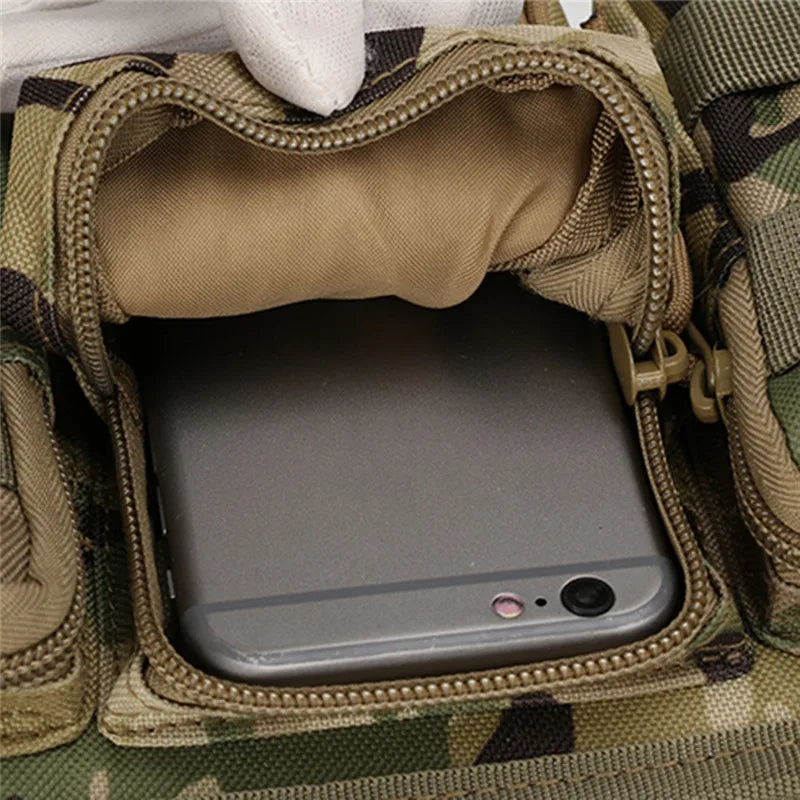 Waterproof Oxford Men Fanny Pack Tactical Military Army Waist Bag Hiking Outdoor Camping Shoulder Bum Belt Bum Sport Chest Bags