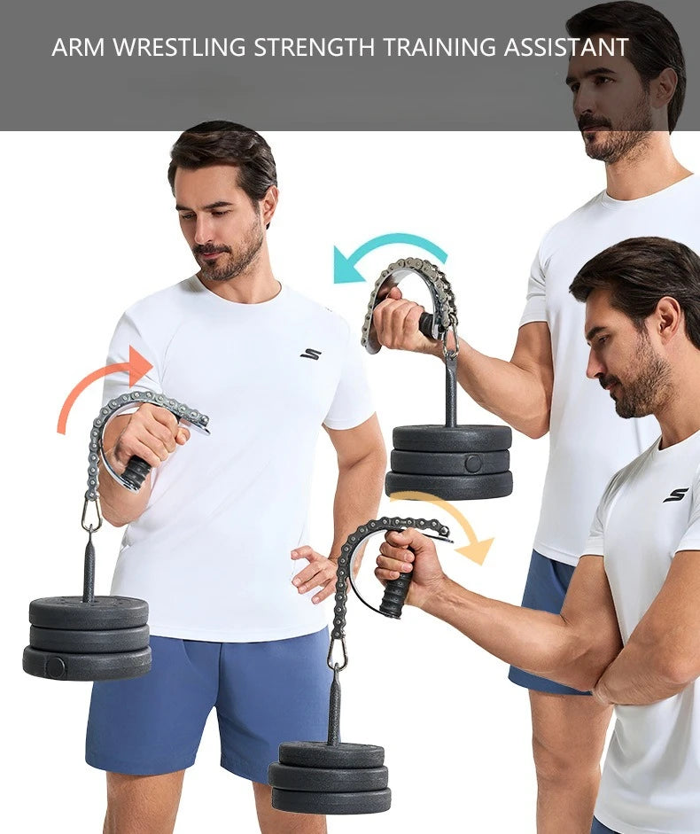 Arm Muscle Training Device Wrist Strength Training Device Fitness Grip Wrist Wrestling Trainer Exercise Device for Barbell