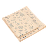 50Pcs Greaseproof Paper Bag, Kraft Paper Bag Food Wrapping Bag Disposable Packaging Baking Paper Plate Mat Kitchen Accessories