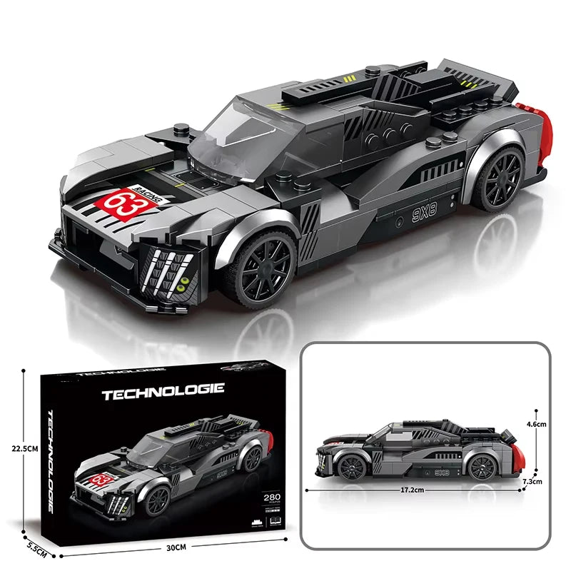 280PCS Sports Car Building Blocks City Racing Assemble Toys  Supercar Model Bricks Desktop Ornaments Children's Holiday Gifts